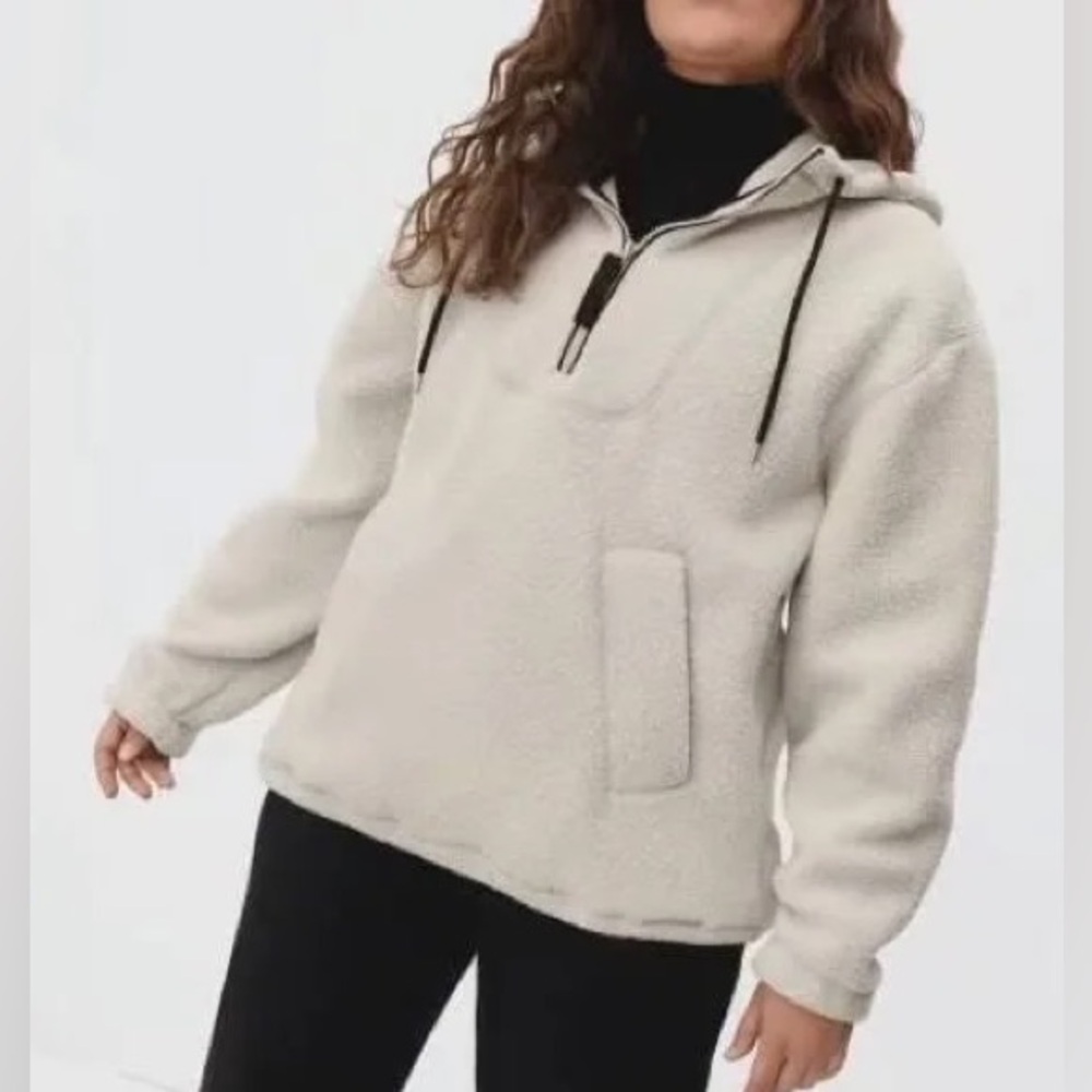 Everlane The ReNew Fleece Hoodie - Sandstone